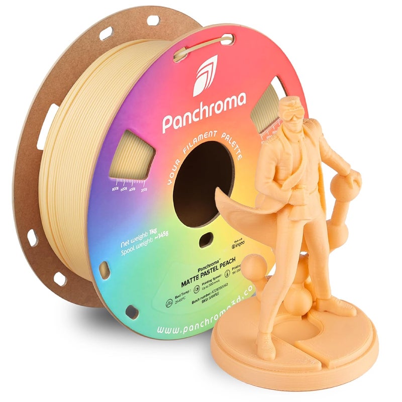 polymaker Panchroma Matte PLA Filament, Matte Pastel Peach 1.75mm 1kg 3D Printing Filament, Formerly Polyterra Matte 3D Printer PLA Filament, Fit Most FDM 3D Printers, 1kg Spool (2.2lbs) - Image 1